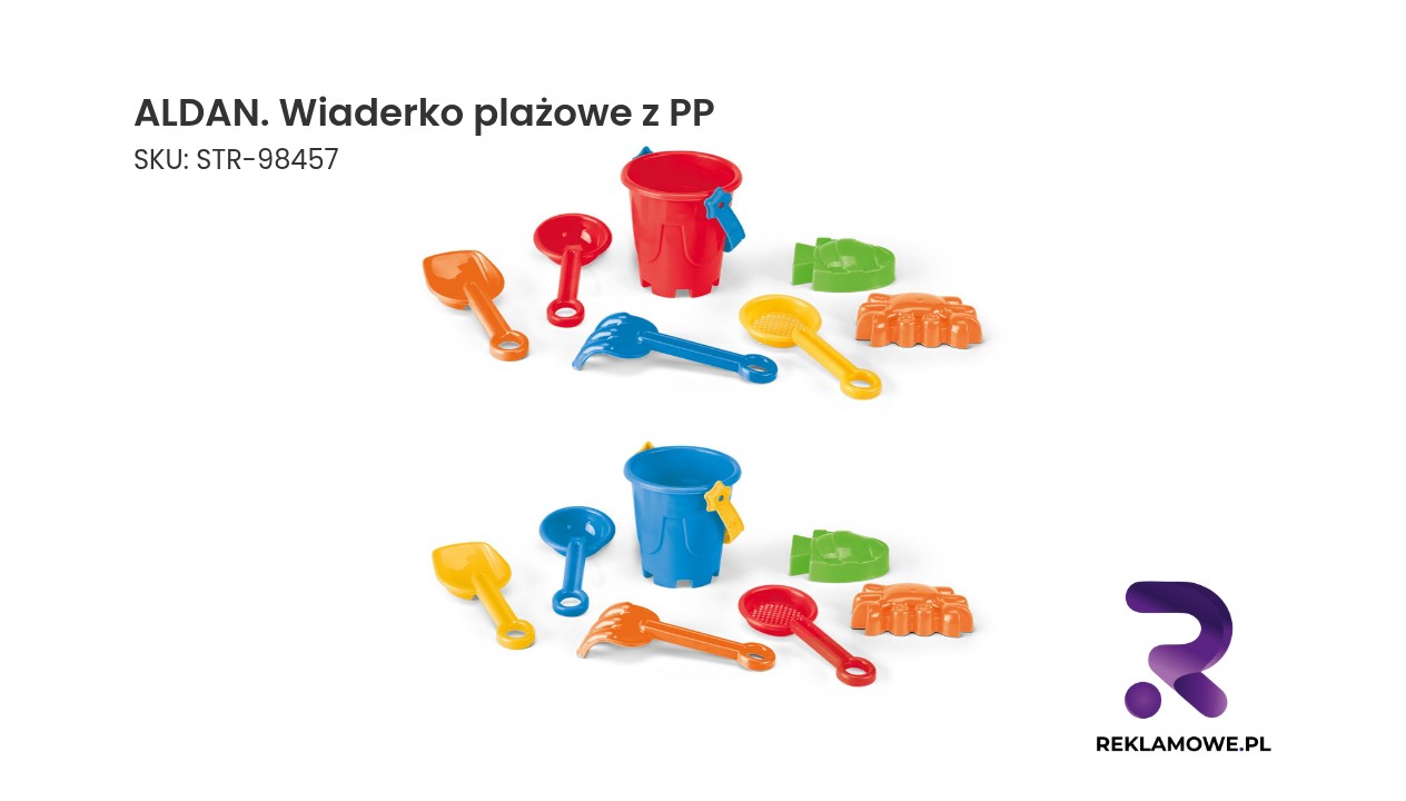 ALDAN wiaderko plażowe z PP – lekkie wiaderko do zabawy na plaży