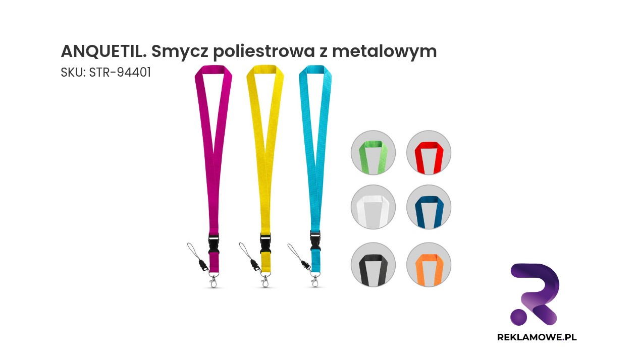 ANQUETIL smycz poliestrowa z metalowym elementem