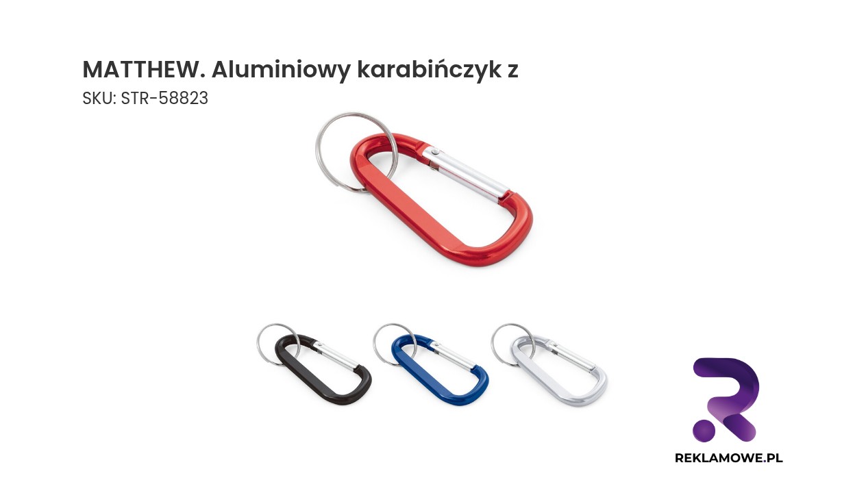 MATTHEW aluminiowy karabińczyk z lekkiego aluminium